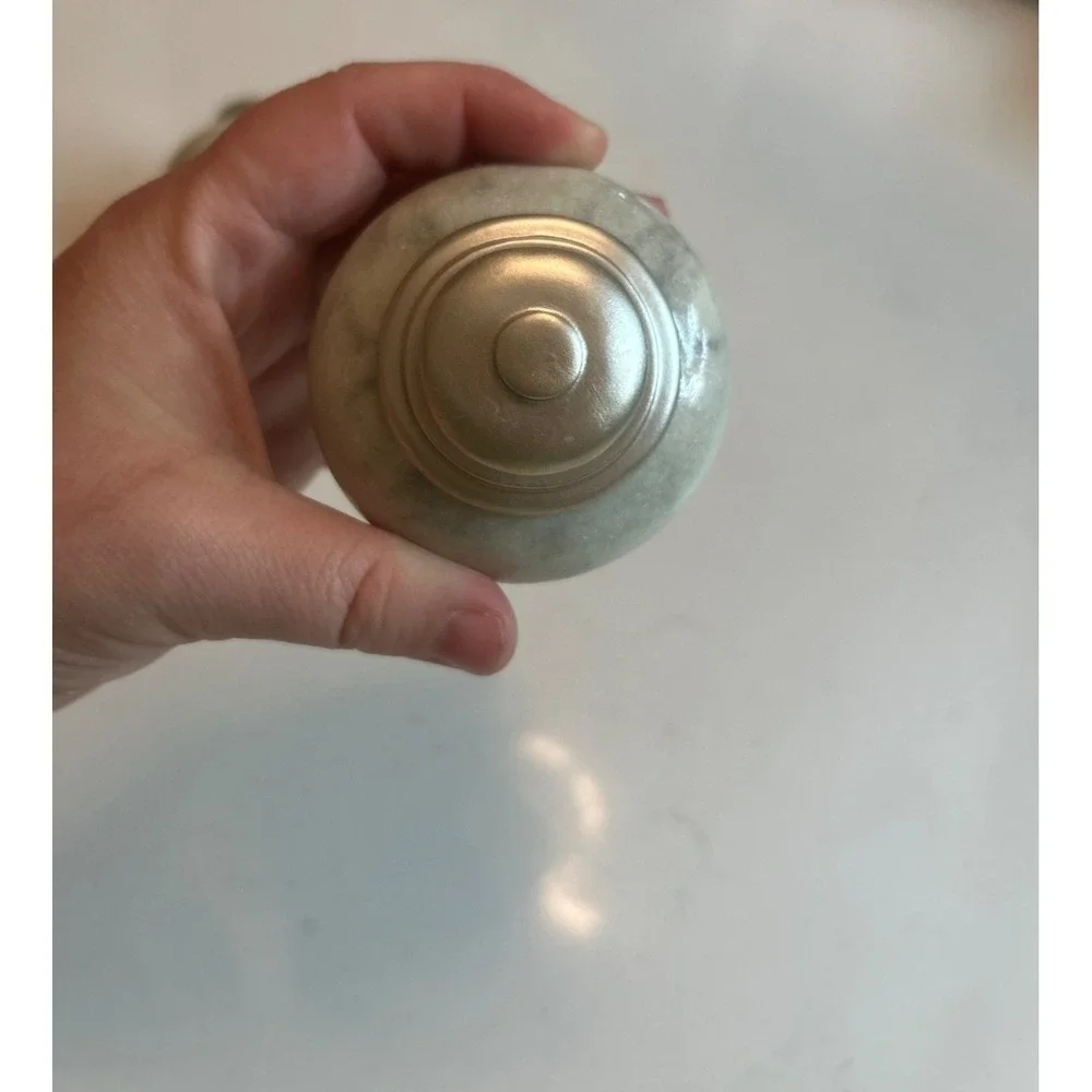 Vintage Modern White Marble Curtain Rod Finials Ends 1 pair (multiple avail.)